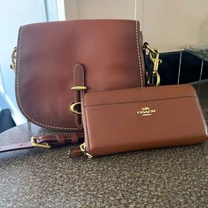 Coach saddle bag and wallet